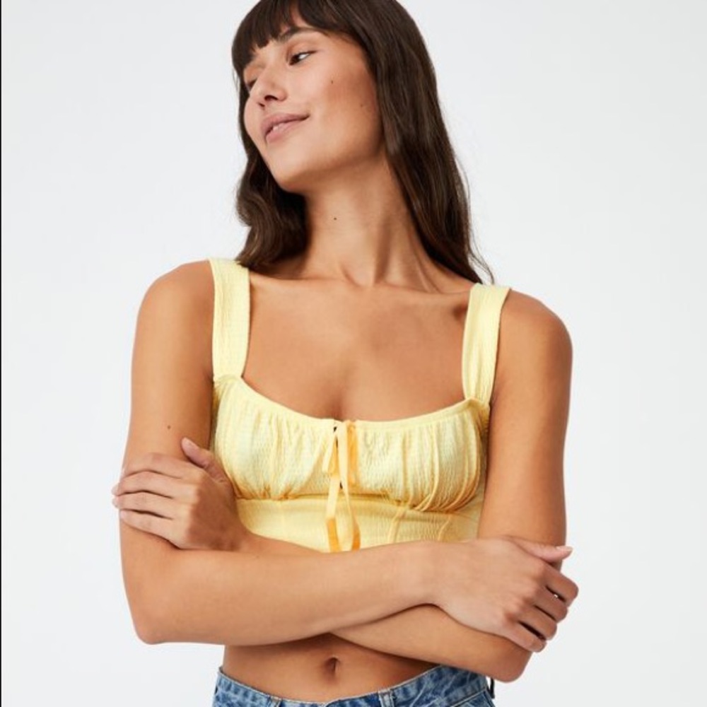 Yellow corset cami